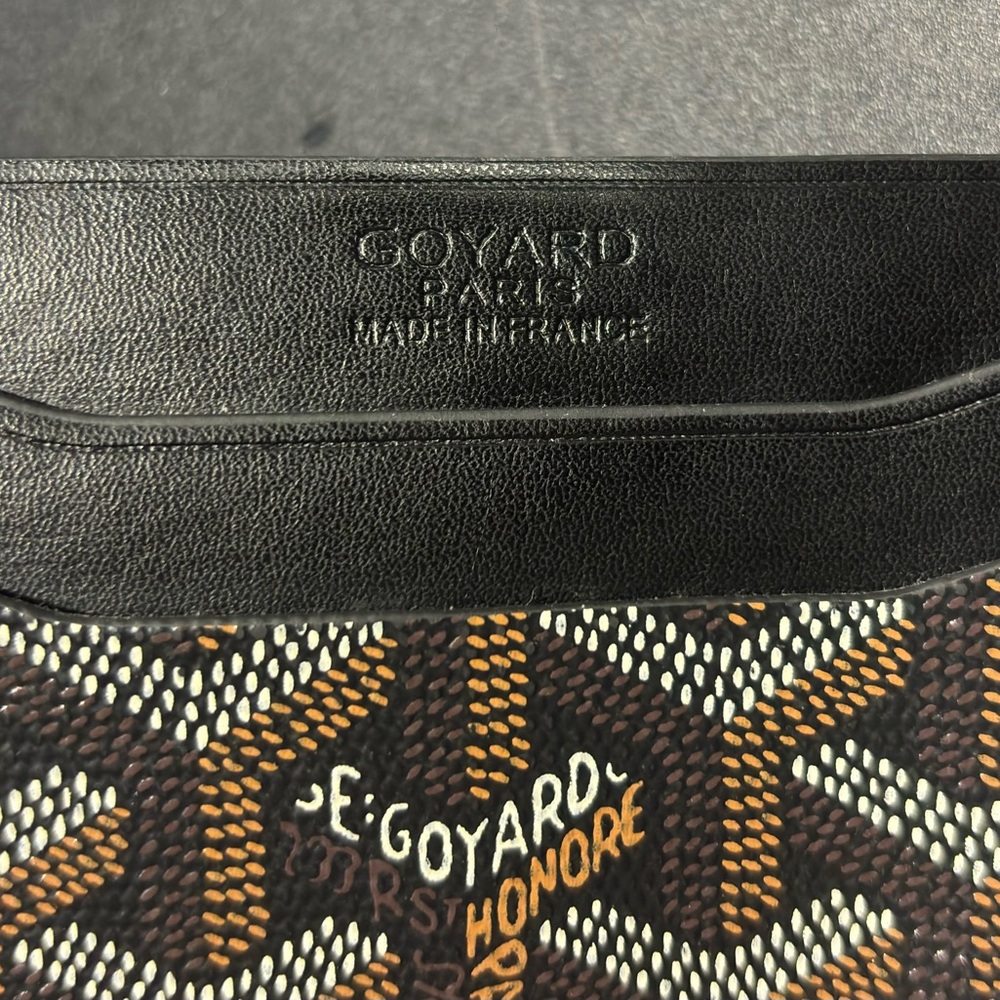 Le Jardin Goyard Black and Tan Card Holder